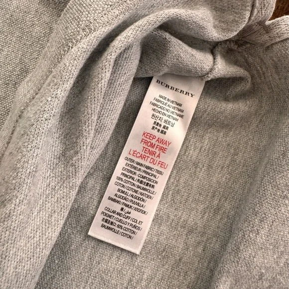 Burberry Children Gray Polo Shirt (12Y) - Picture 5 of 6